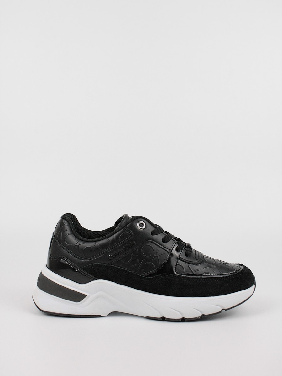 Γυναικεία Sneaker Calvin KLein Elevated Runner Lace Up HF Mix HW0HW01336-BAX Μαύρο