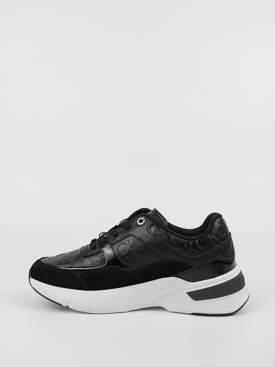 Γυναικεία Sneaker Calvin KLein Elevated Runner Lace Up HF Mix HW0HW01336-BAX Μαύρο