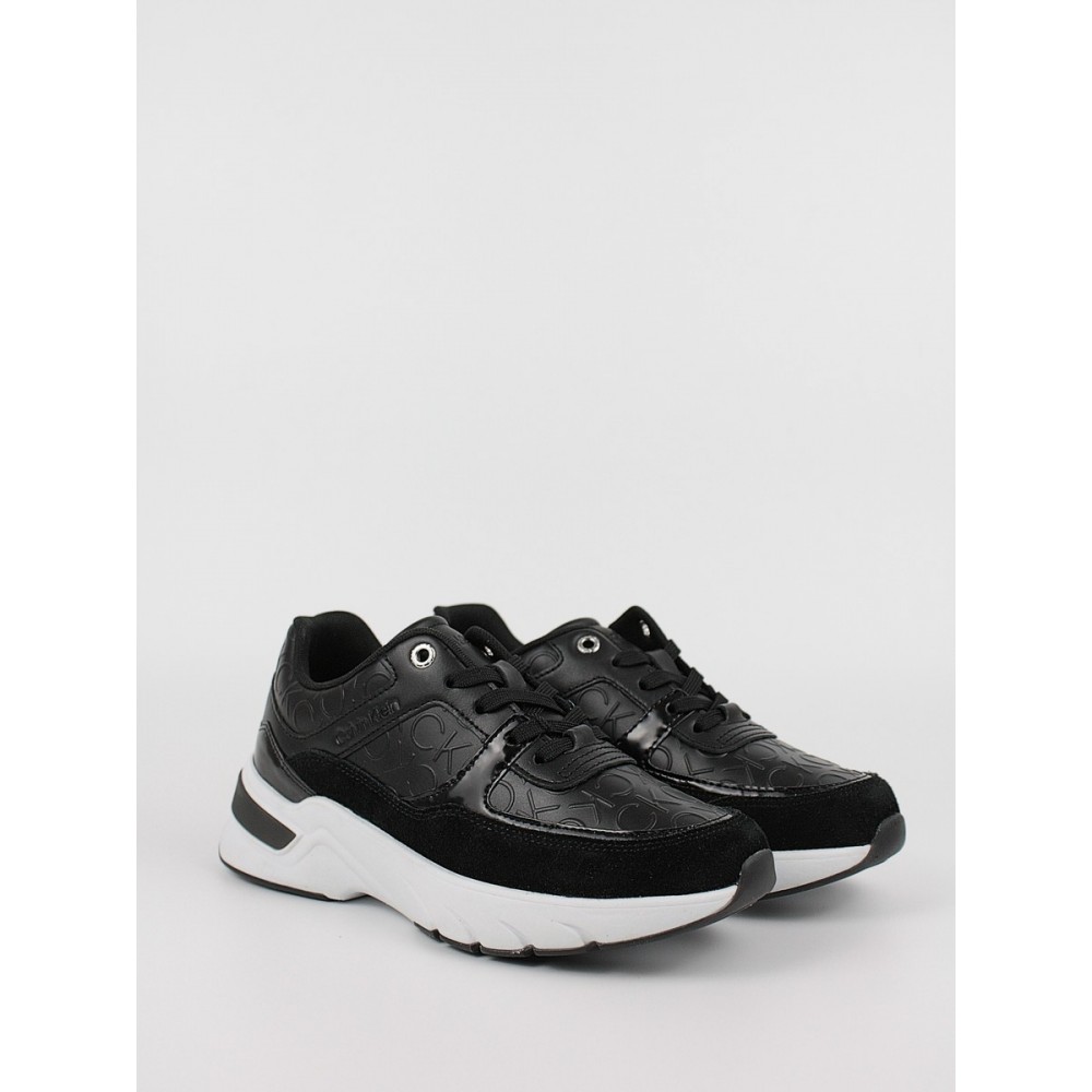 Γυναικεία Sneaker Calvin KLein Elevated Runner Lace Up HF Mix HW0HW01336-BAX Μαύρο