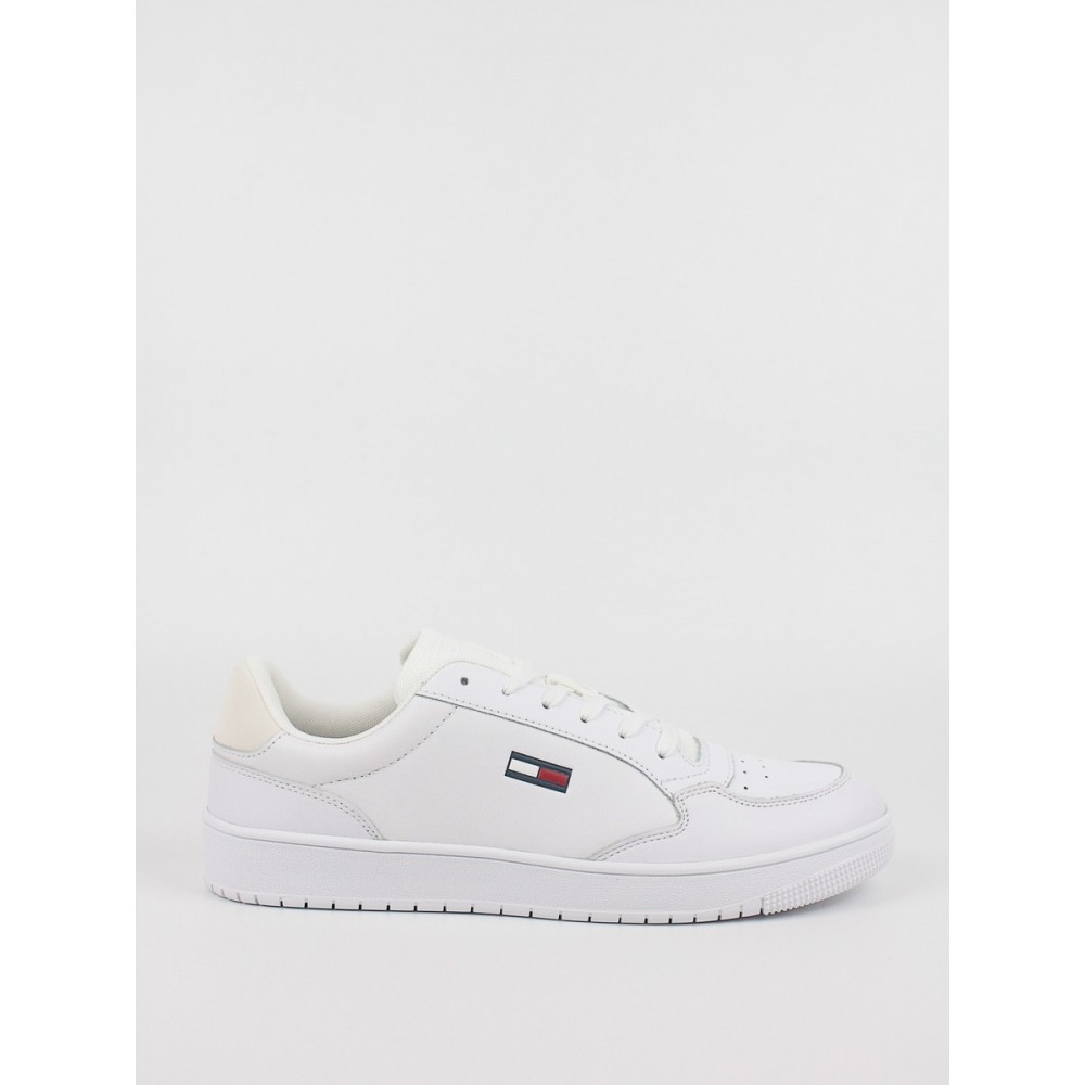 Ανδρικό Sneaker Tommy Hilfiger Tommy Jeans City Leather Cupsole EM0EM01069-YBR Ασπρο