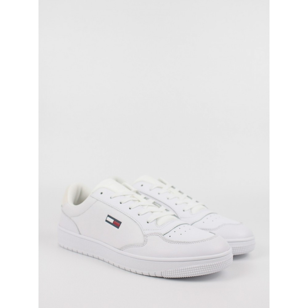 Ανδρικό Sneaker Tommy Hilfiger Tommy Jeans City Leather Cupsole EM0EM01069-YBR Ασπρο