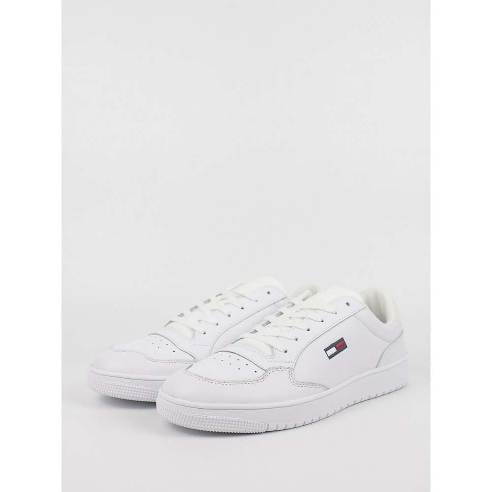 Ανδρικό Sneaker Tommy Hilfiger Tommy Jeans City Leather Cupsole EM0EM01069-YBR Ασπρο