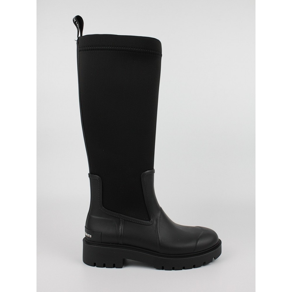 Women\'s Boot Calvin KLein High Rainboot Neopren YW0YW00838-BDS Black