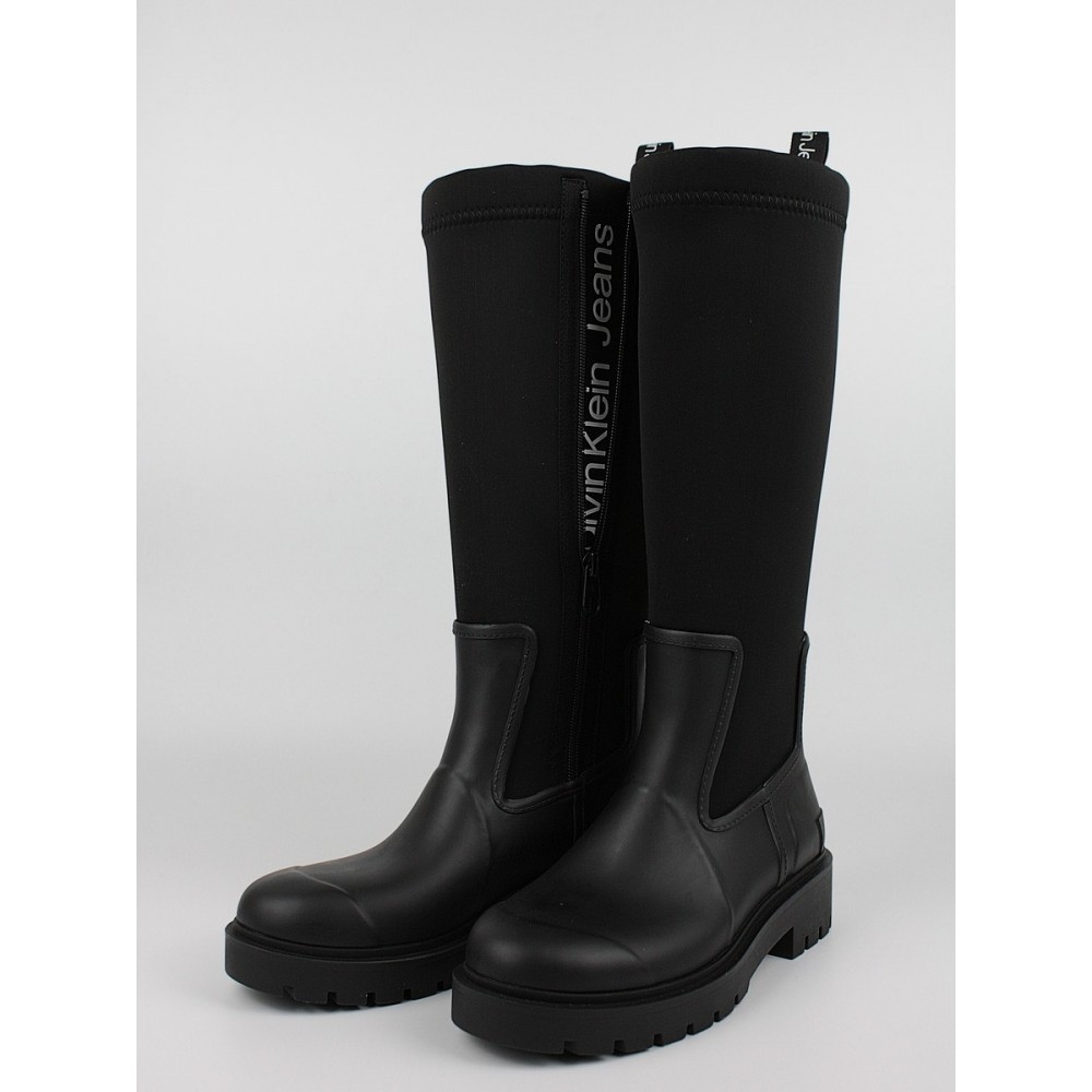 Γυναικεία Μπότα Calvin KLein High Rainboot Neopren YW0YW00838-BDS Μαύρο