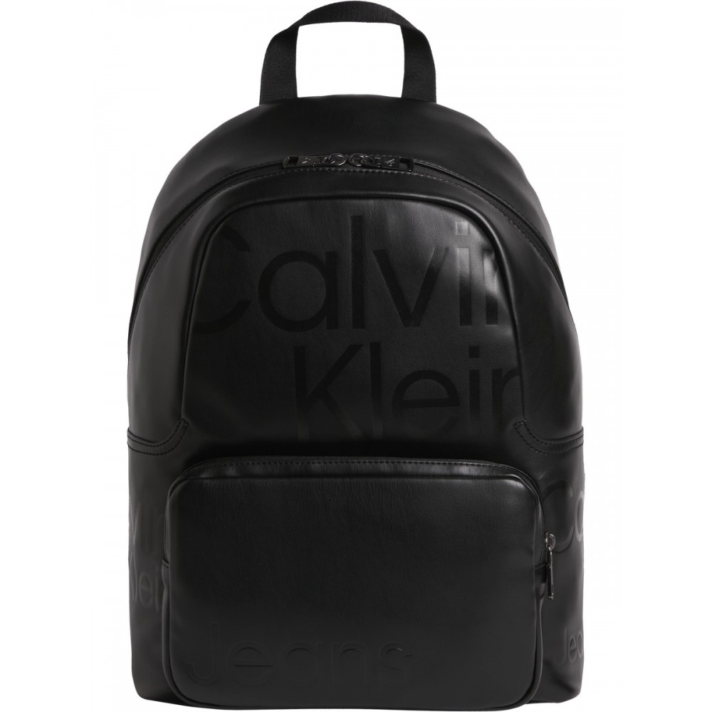 Men Backpack Calvin Klein Monogram Soft Campus Bp40 Aop K50K509775-0GJ Black