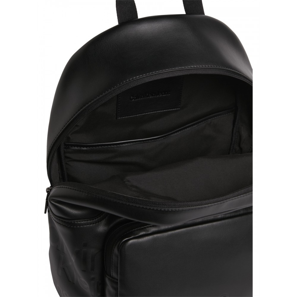 Men Backpack Calvin Klein Monogram Soft Campus Bp40 Aop K50K509775-0GJ Black