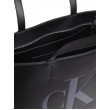 Women\'s Bag Calvin Klein Sculpted Shopper 29 Mono K60K610071-BDS Black
