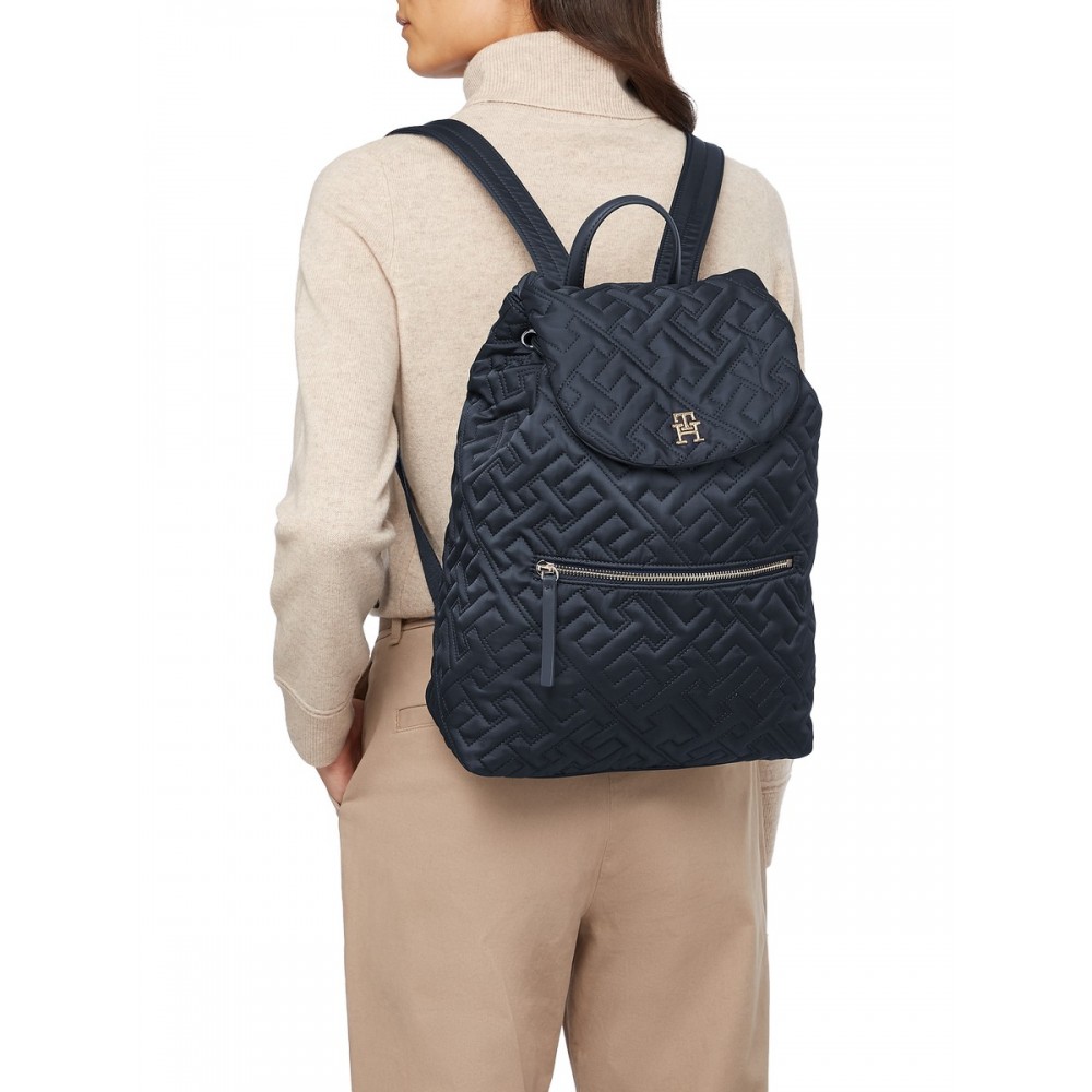 Women Backpack Tommy Hilfiger My Tommy IdolBackpack Mono AW0AW13139-DW5 Blue