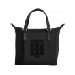 Women Bag Tommy Hilfiger Poppy Small Tote Applique AW0AW13174-BDS Black
