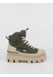 Women's Βοοτ Buffalo Raven Laceup Mid Heavy BUF1630798 Khaki