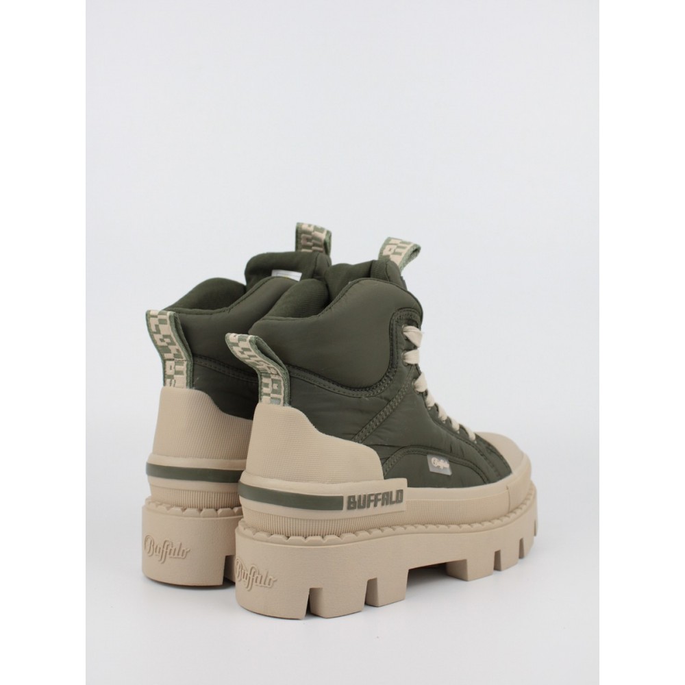 Women\'s Βοοτ Buffalo Raven Laceup Mid Heavy BUF1630798 Khaki