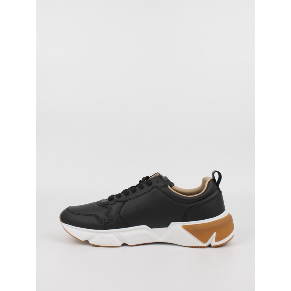 Ανδρικά Sneaker Calvin KLein Low Top Lace Up Vegan Lth HM0HM00648-BEH Μαύρο