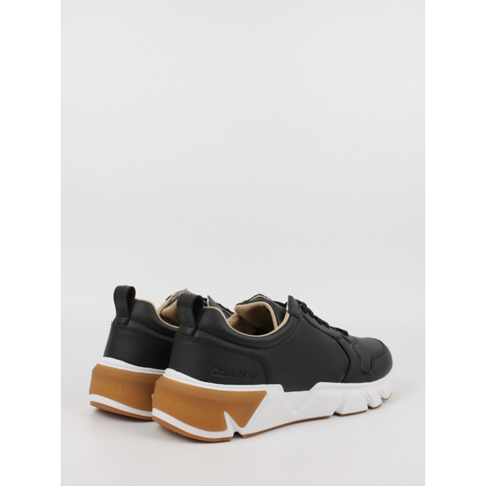 Men Sneaker Calvin KLein Low Top Lace Up Vegan Lth HM0HM00648-BEH Black Men Sneaker Calvin KLein Low Top Lace Up Vegan Lth HM0HM00648-BEH Black