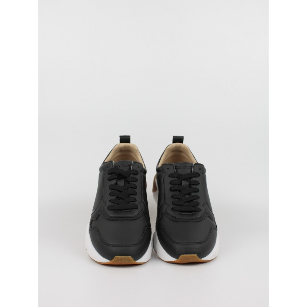 Men Sneaker Calvin KLein Low Top Lace Up Vegan Lth HM0HM00648-BEH Black Men Sneaker Calvin KLein Low Top Lace Up Vegan Lth HM0HM00648-BEH Black