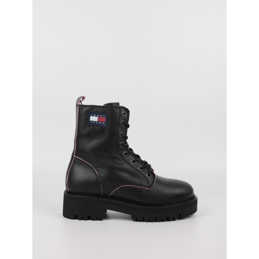 Γυναικείο Αρβυλάκι Tommy Hilfiger Urban Tommy Jeans Piping Boot EN0EN01997-0GO Μαύρο