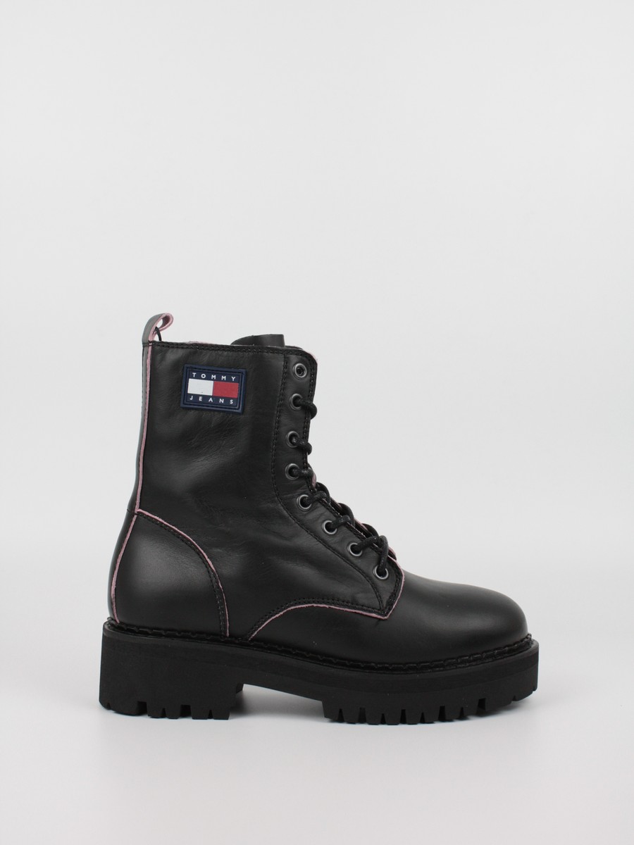 Γυναικείο Αρβυλάκι Tommy Hilfiger Urban Tommy Jeans Piping Boot EN0EN01997-0GO Μαύρο