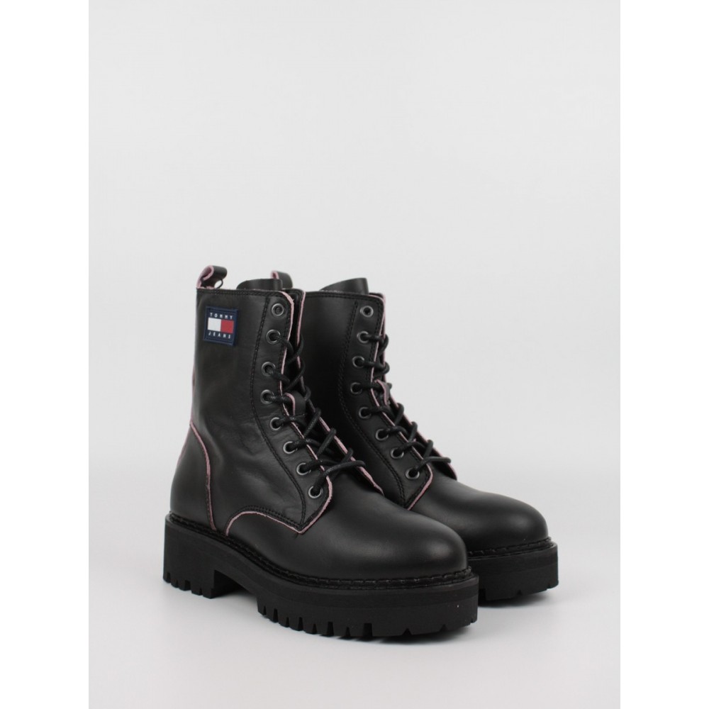 Γυναικείο Αρβυλάκι Tommy Hilfiger Urban Tommy Jeans Piping Boot EN0EN01997-0GO Μαύρο