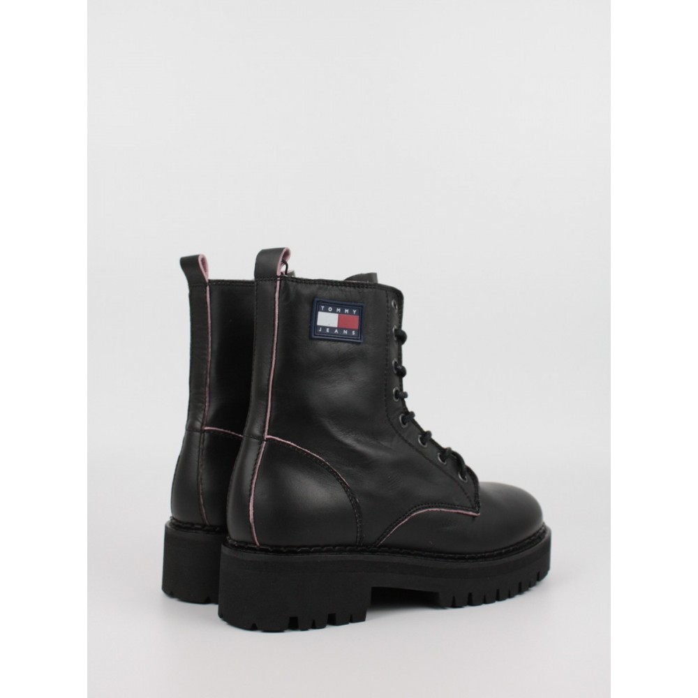 Γυναικείο Αρβυλάκι Tommy Hilfiger Urban Tommy Jeans Piping Boot EN0EN01997-0GO Μαύρο