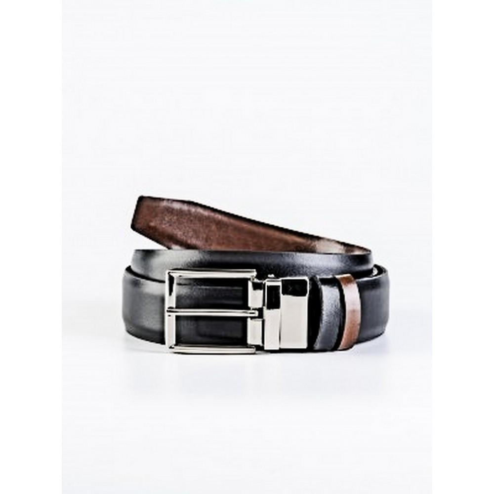 Men Belt Tzevelion BL 205 DK Black-Brown