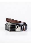 Men Belt Tzevelion BL 205 DK Black-Brown