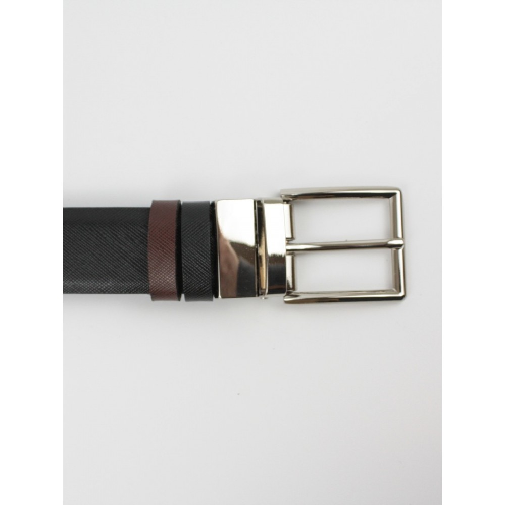 Men Belt Tzevelion BL 205 DK Black-Brown