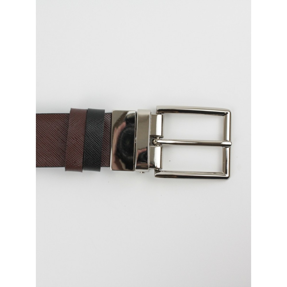 Men Belt Tzevelion BL 205 DK Black-Brown