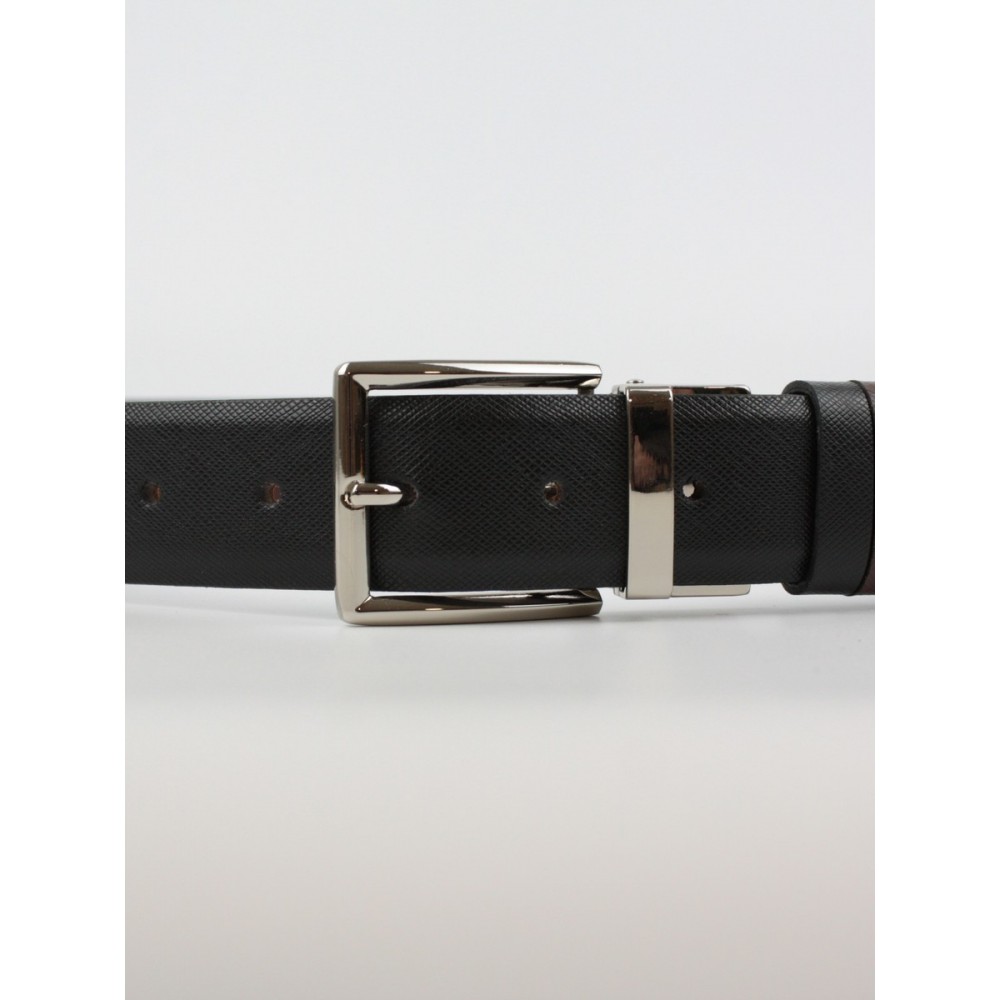 Men Belt Tzevelion BL 205 DK Black-Brown