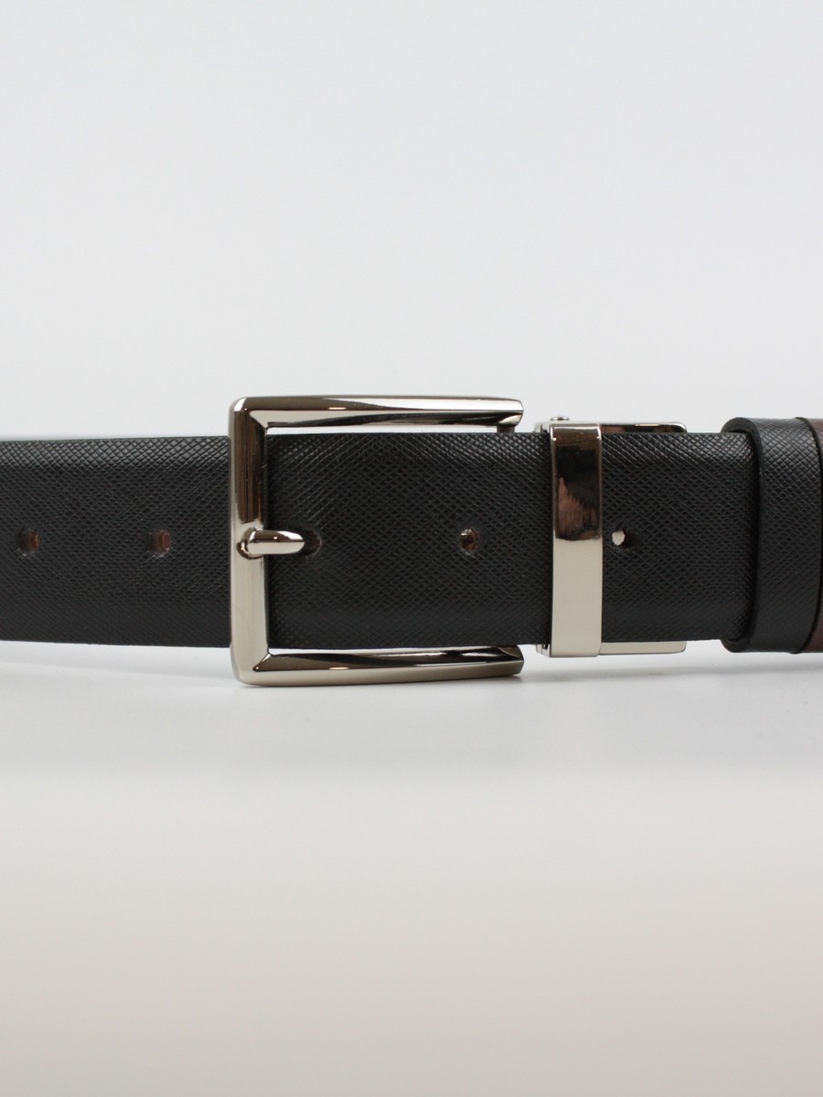 Men Belt Tzevelion BL 205 DK Black-Brown