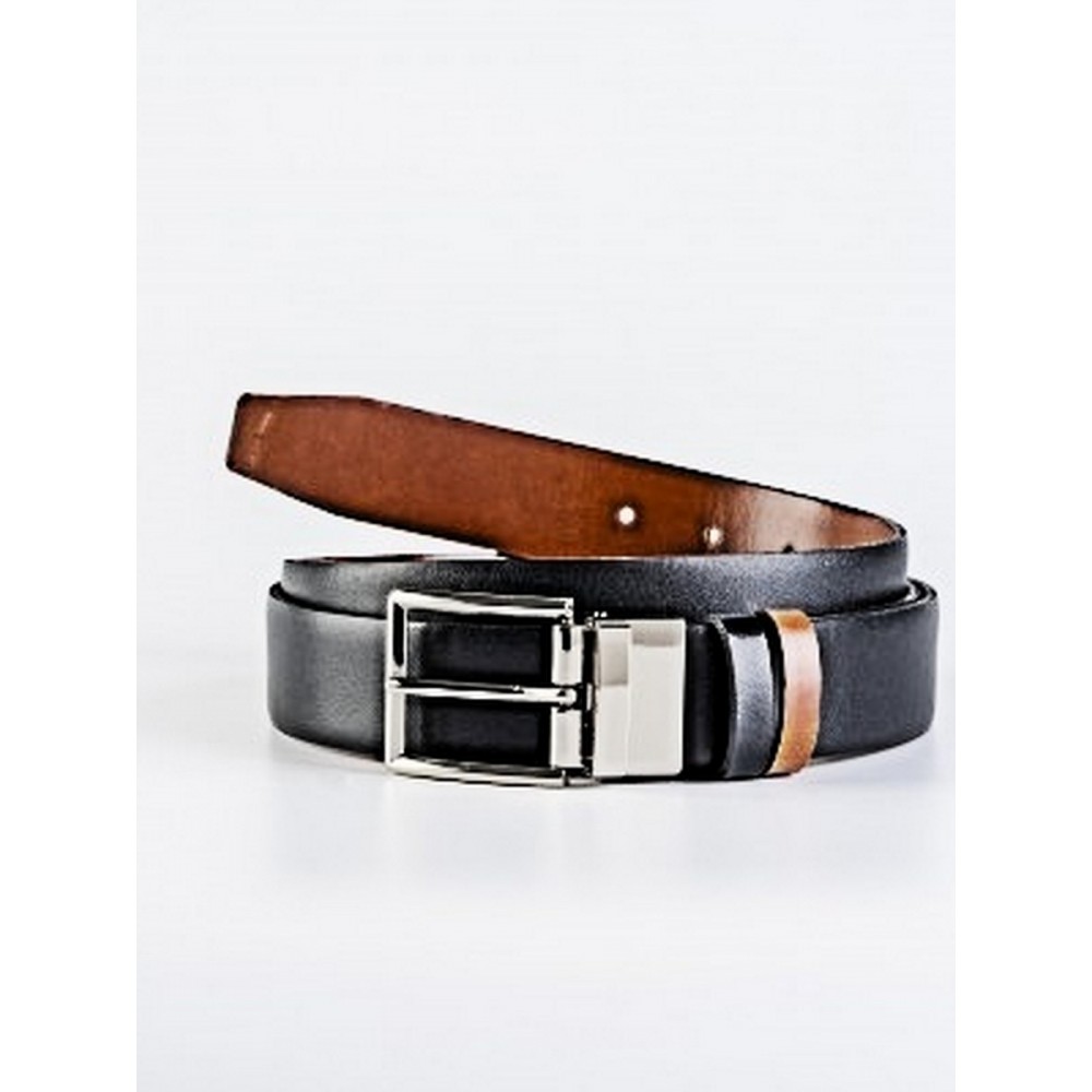 Men Belt Tzevelion BL 205 DΤ Black-Brown