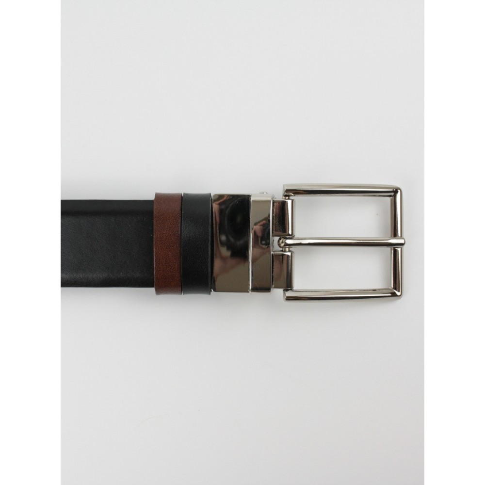 Men Belt Tzevelion BL 205 DΤ Black-Brown