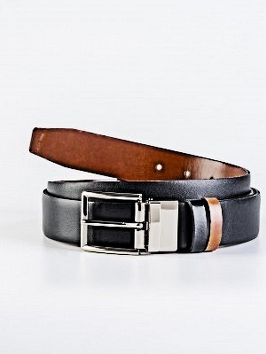 Men Belt Tzevelion BL 205 DΤ Black-Brown