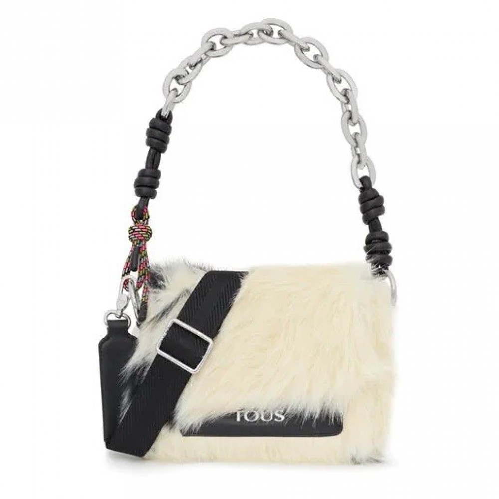 Women\'s Bag Tous Bandolera S. Tous Empire Fur 295902460 Biege