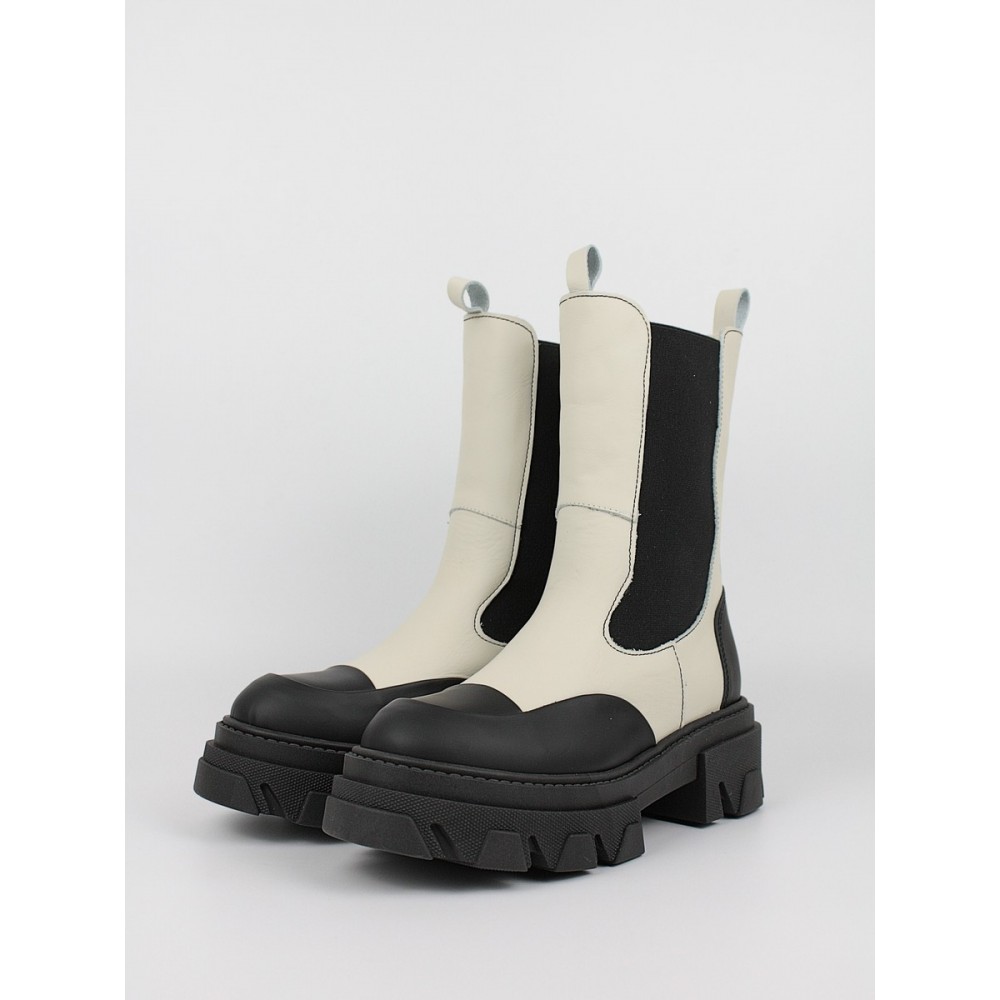 Women Chealsea Boot Softies 7337-4089/1070 Black-White