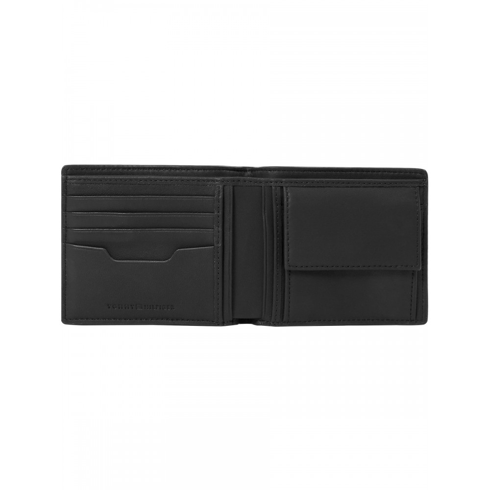 Men Wallet Tommy Hilfiger TH City Extra CC And Coin AM0AM10253-BDS Black