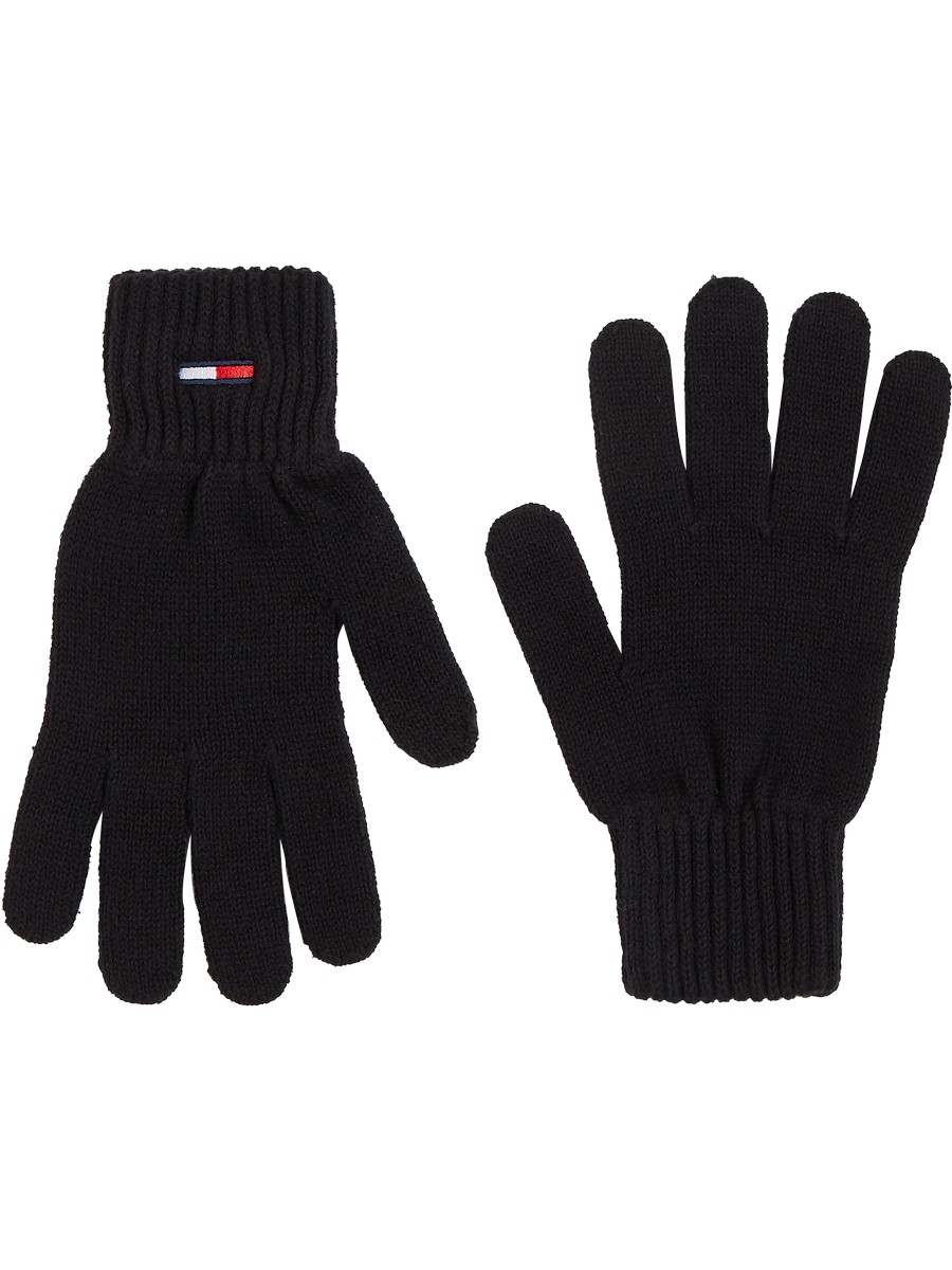 Gloves Tommy Hilfiger TJM Flag Gloves AM0AM10385-BDS Black