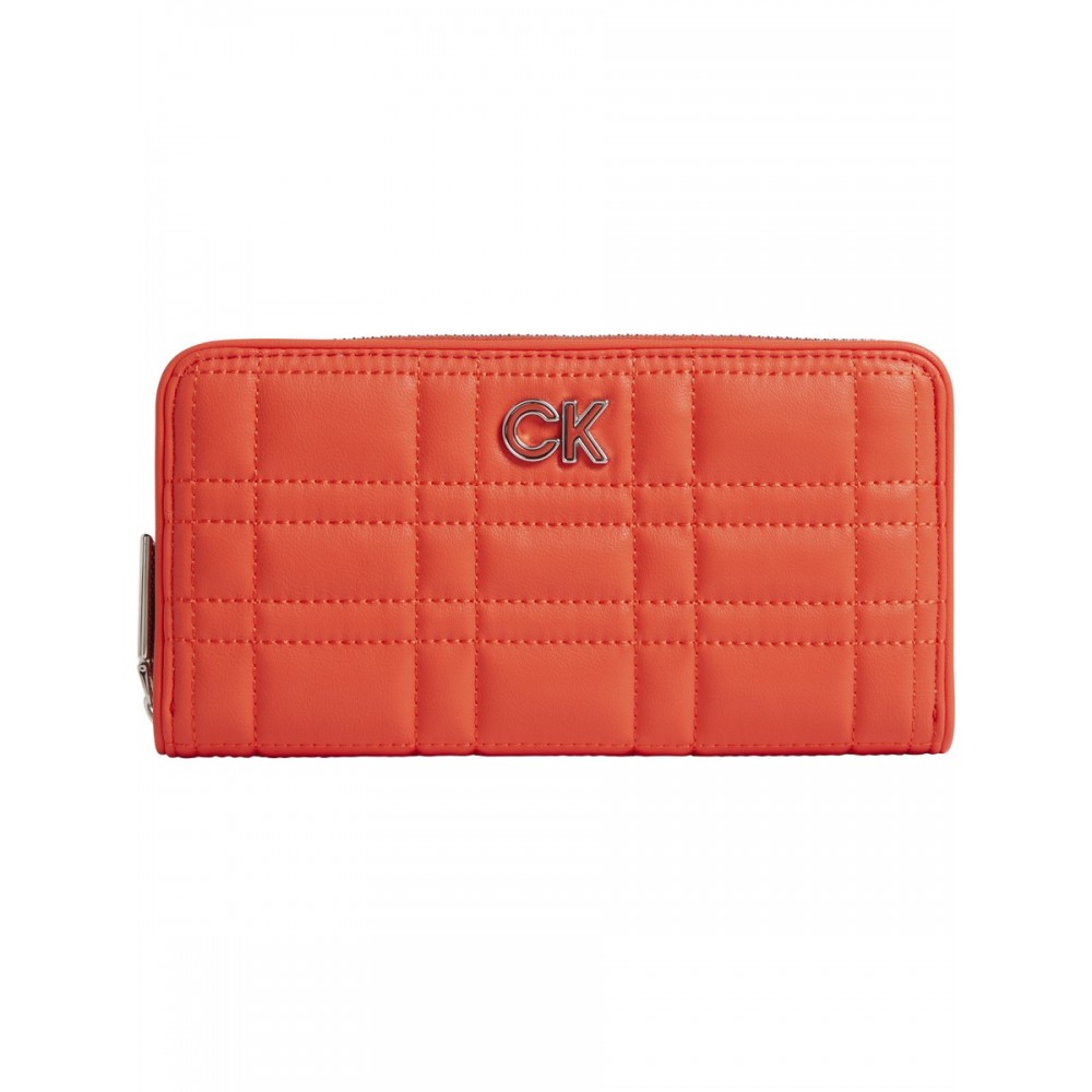 Women Wallet Calvin Klein Re-Lock Quilt Z/A Wallet LG K60K609912-SNX Red