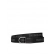 WOMEN BELT CALVIN KLEIN SLIDER D-RING BELT 30MM K60K608362-BDS BLACK FABRIC