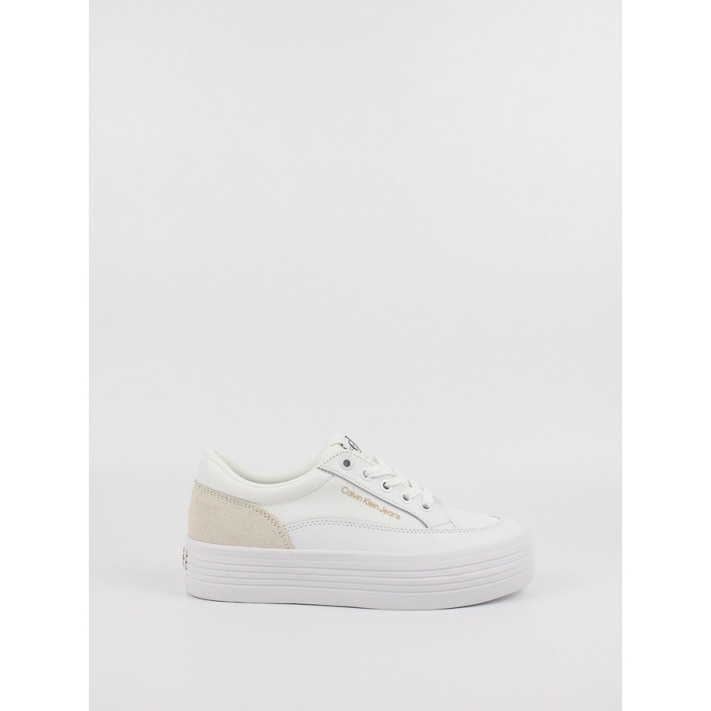 Γυναικεία Sneaker Calvin KLein Vulk Flatform Low Wrap Around Logo YW0YW00864-YBR Ασπρο