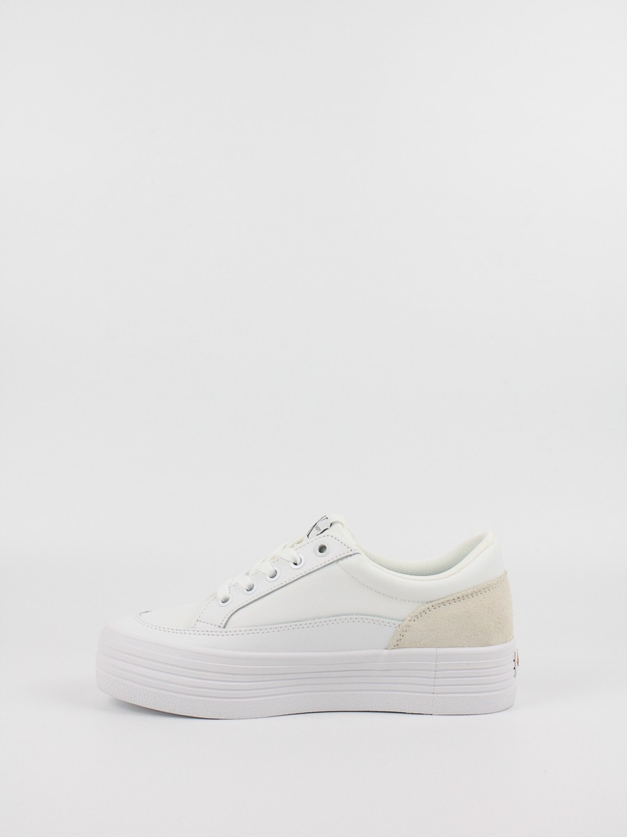 Γυναικεία Sneaker Calvin KLein Vulk Flatform Low Wrap Around Logo YW0YW00864-YBR Ασπρο