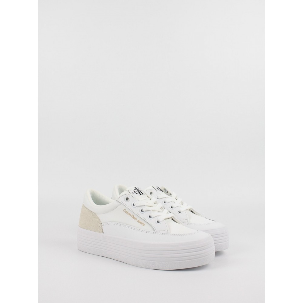 Γυναικεία Sneaker Calvin KLein Vulk Flatform Low Wrap Around Logo YW0YW00864-YBR Ασπρο