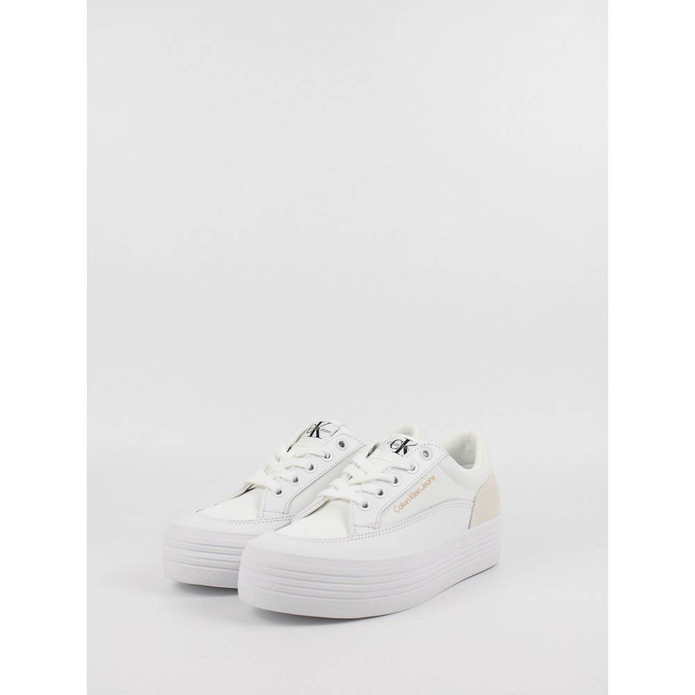 Γυναικεία Sneaker Calvin KLein Vulk Flatform Low Wrap Around Logo YW0YW00864-YBR Ασπρο