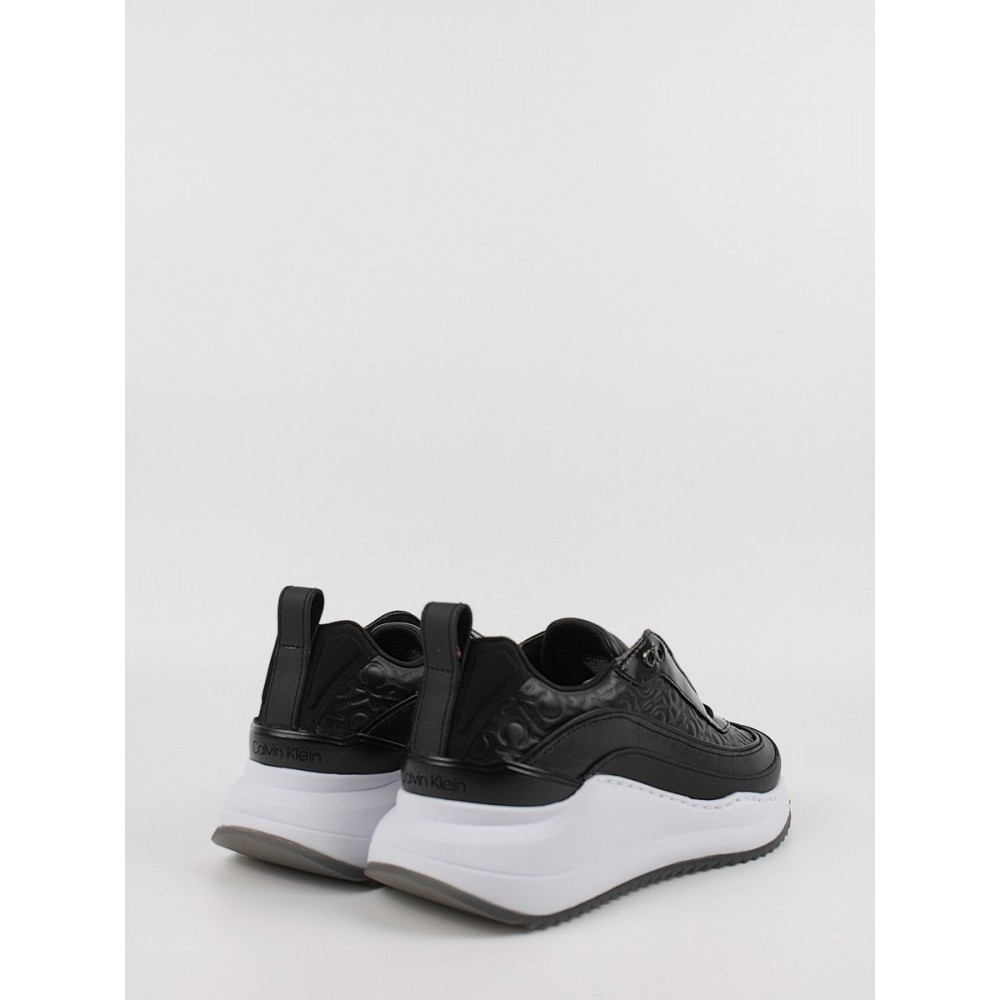 Γυναικεία Sneaker Calvin KLein Chunky Internal Wedge Mono Mix HW0HW01376-0GK Μαύρο