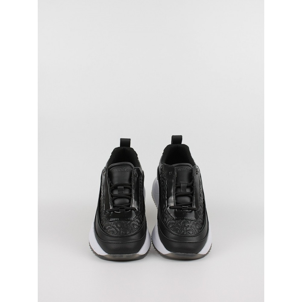 Γυναικεία Sneaker Calvin KLein Chunky Internal Wedge Mono Mix HW0HW01376-0GK Μαύρο