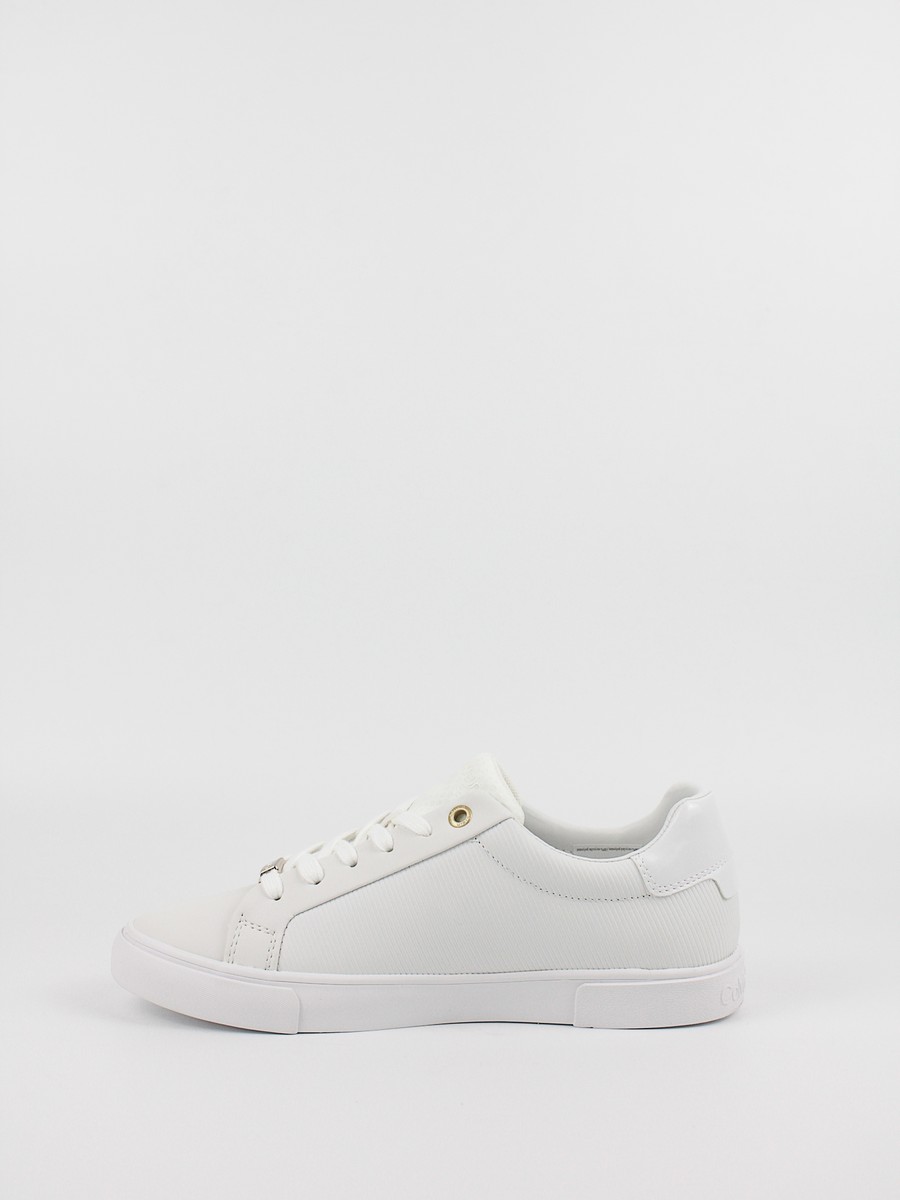 Γυναικεία Sneaker Calvin KLein Low Profile Vulc Lace Up HW0HW01369-0K8 Ασπρο