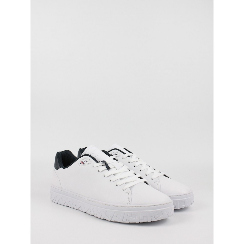 Ανδρικά Sneaker Tommy Hilfiger Modern Iconic Court Cup Leather FM0FM04355-YBR Ασπρο