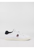 Men Sneaker Tommy Hilfiger Core Vulc Varsity Monogram FM0FM04350-YBR White