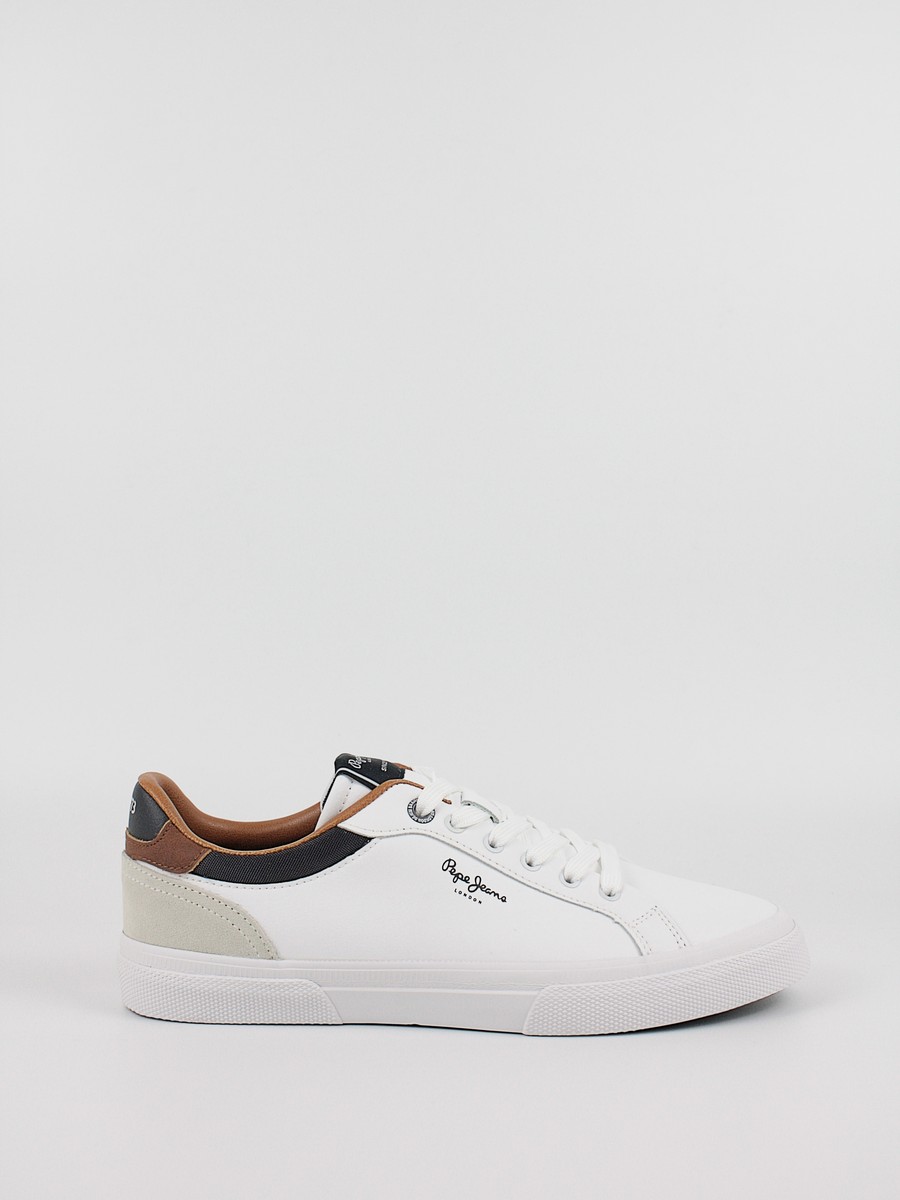 Ανδρικό Sneaker Pepe Jeans London Kenton Court PMS30839-800 Ασπρο