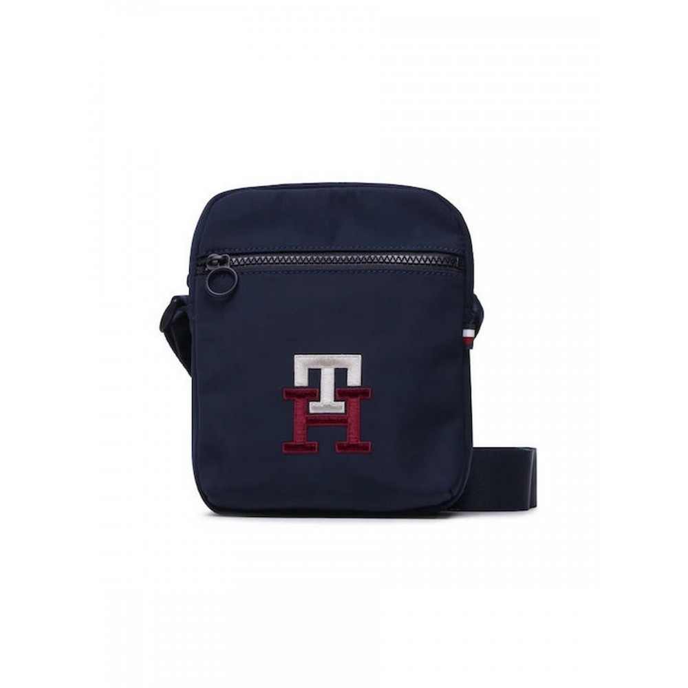 Men Backpack Monogram Tommy Hilfiger Th Twilight Mini Reporter AM0AM10554-DW6 Blue