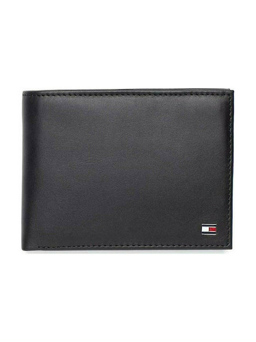 Ανδρικό Πορτοφόλι Tommy Hilfiger Eton Cc Flap And Coin Pocket AM0AM00652-002 Μαύρο