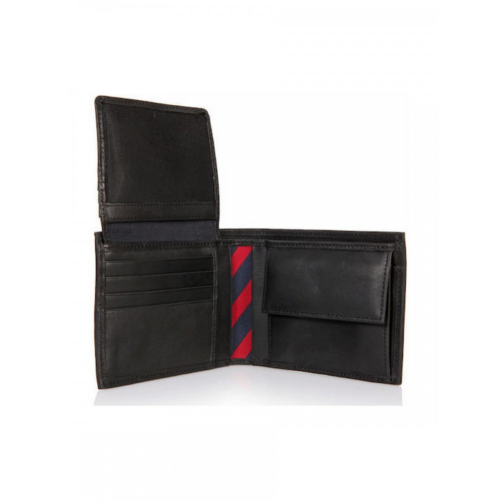 Ανδρικό Πορτοφόλι Tommy Hilfiger Johnson Cc Flap And Coin Pocket AM0AM00660-002 Μαύρο